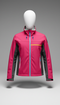 Punch pink technical zip jacket